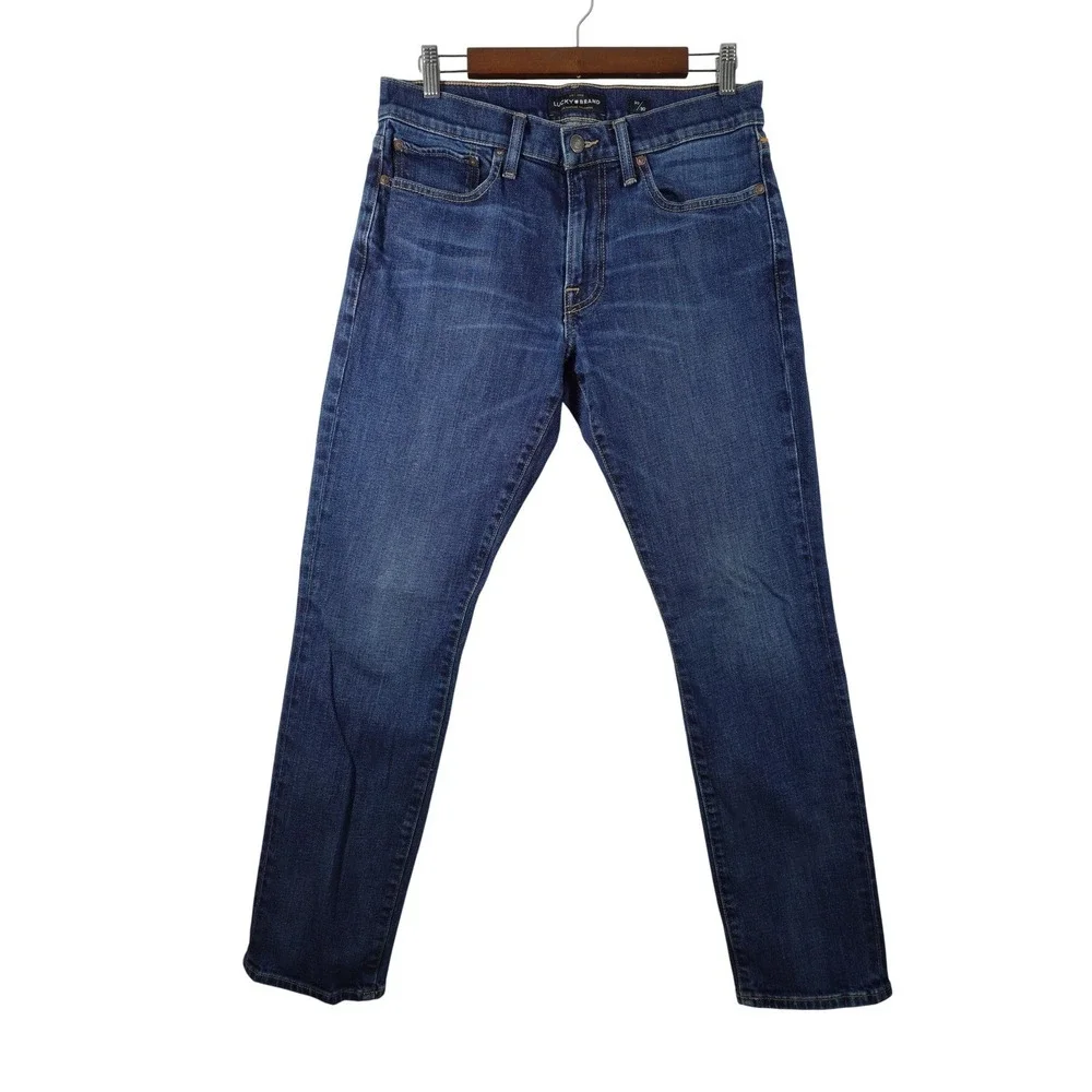 Lucky Brand Jeans Mens 30x30 Blue 121 Slim Straight Stretch Denim‎ Medium Wash